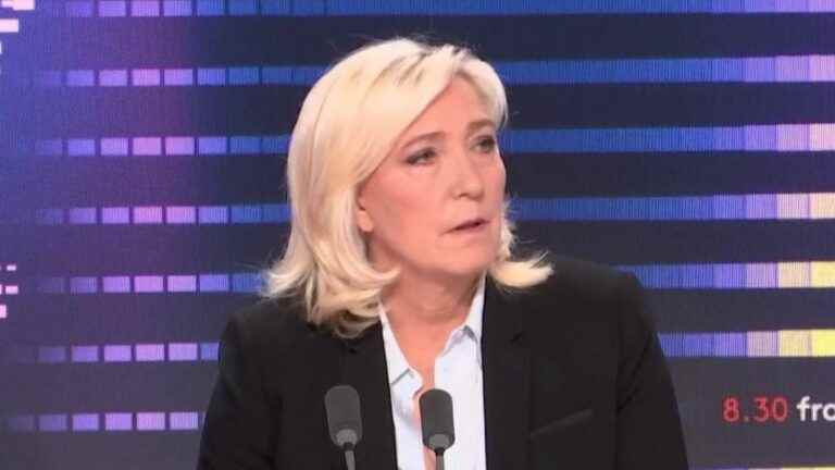 the rebellious leader “is moving away from republican values”, says Marine Le Pen