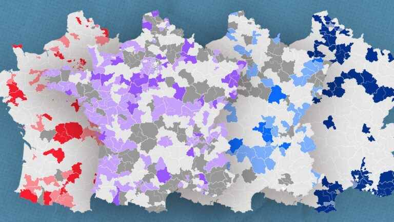 what are the constituencies won, lost and kept by Together!, Nupes, RN and LR?