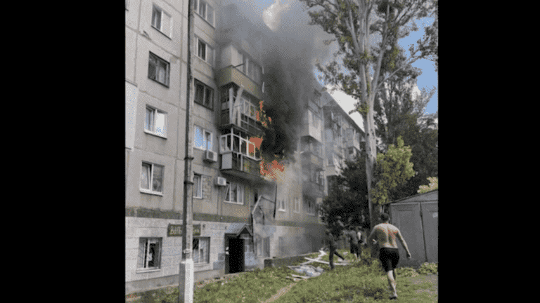 the city of Kramatorsk again bombarded