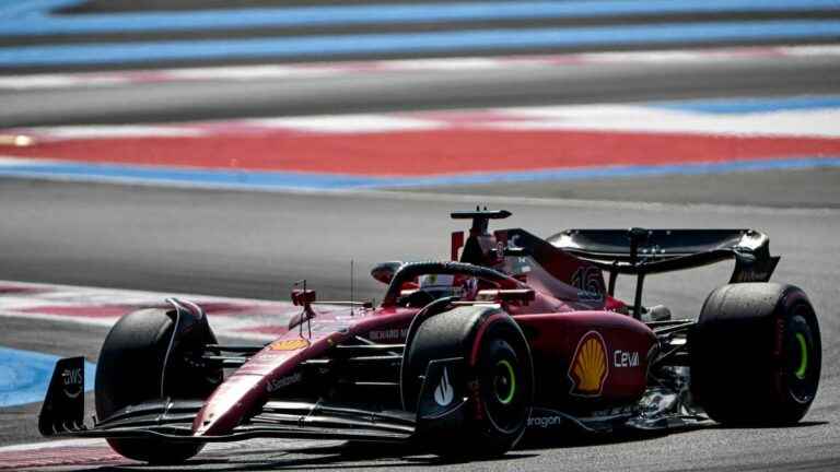 Charles Leclerc on pole position in the French Grand Prix ahead of Max Verstappen