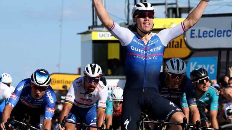 Dutchman Fabio Jakobsen wins the second stage in the sprint, Wout van Aert takes the yellow jersey