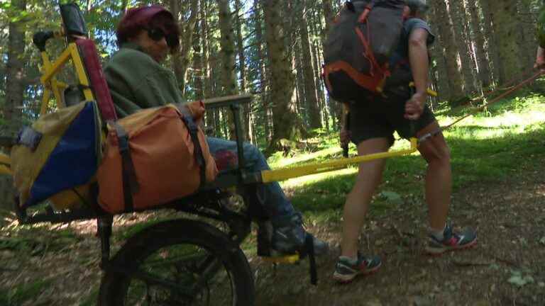 In Isère, the mountain accessible by joëlette for people with disabilities