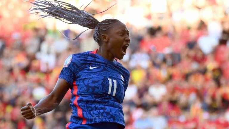 Kadidiatou Diani opens the scoring for France!  Follow the match of the French against the Belgians