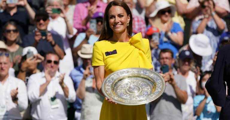 Kate Middleton at Wimbledon: luminous in a yellow dress recycled from Tom Cruise and the VIPs