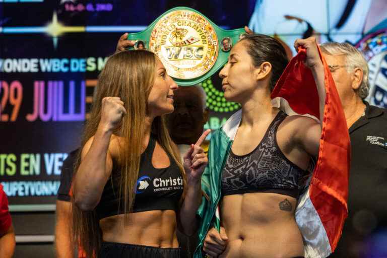 Official weigh-in |  The tone rises between Kim Clavel and Yesenia Gómez