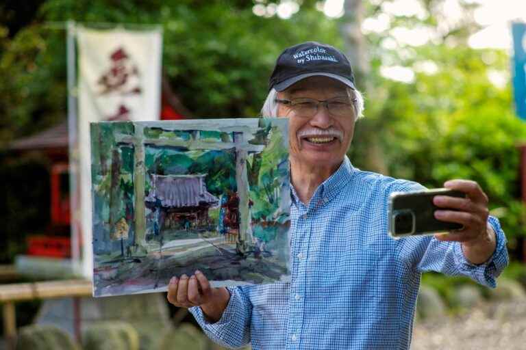 On YouTube |  A Japanese grandpa is all the rage with his watercolors