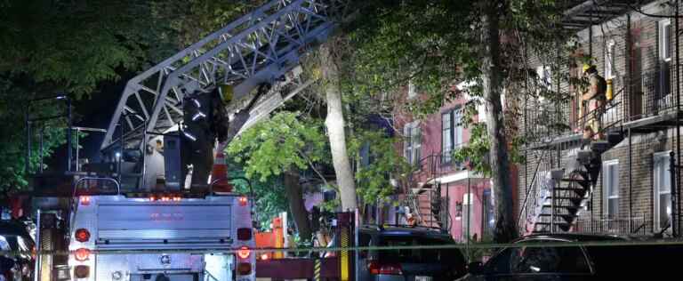 [PHOTOS] Montreal: a woman injured in a fire in a residential building