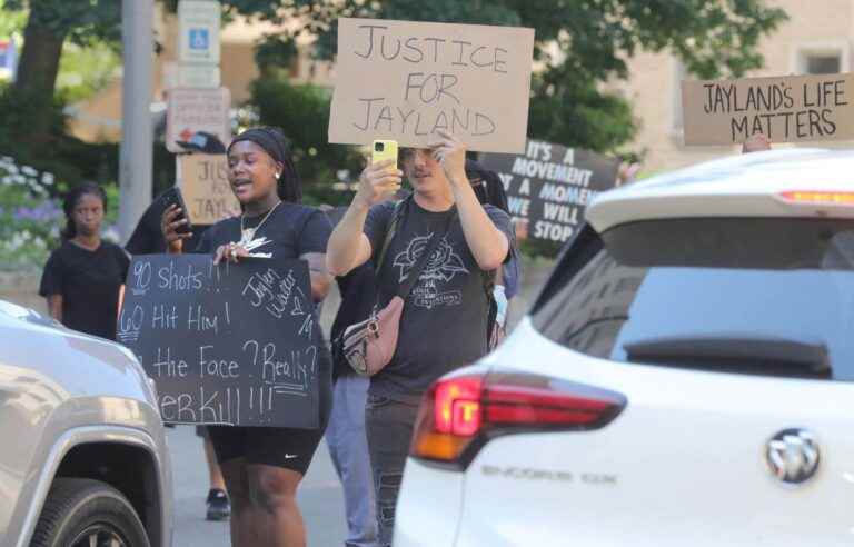 Protests in the United States after the death of a young African American killed by the police