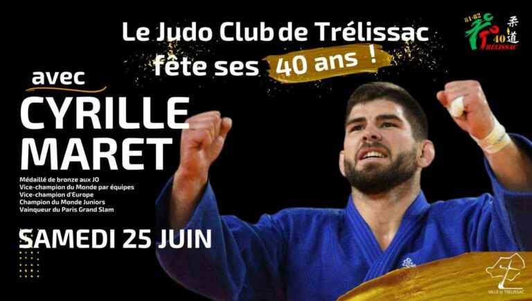 The Judo Club Trélissac celebrates its 40th anniversary and welcomes a champion this Saturday, June 25, 2022