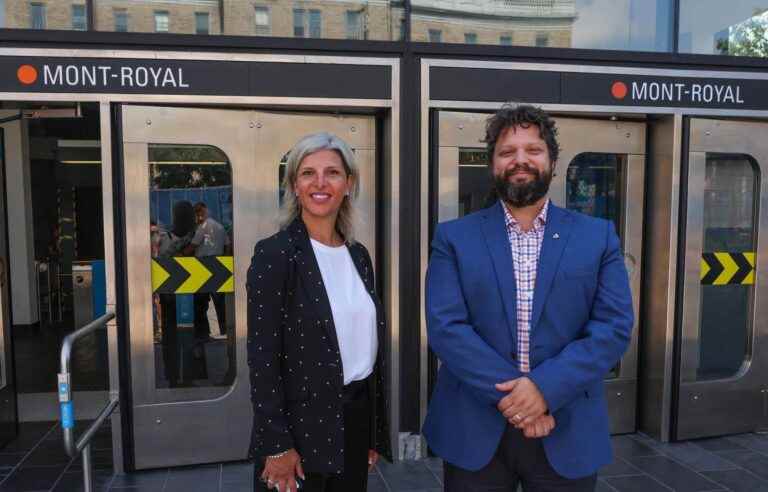 The new Mont-Royal station entrance inaugurated