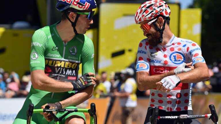 Van Aert in the breakaway of the day with Politt and Honoré, the peloton explodes behind… Follow the 15th stage