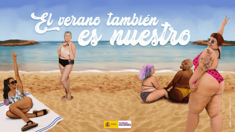 a government campaign for the acceptance of “all bodies” at the beach, against stereotypes and discrimination