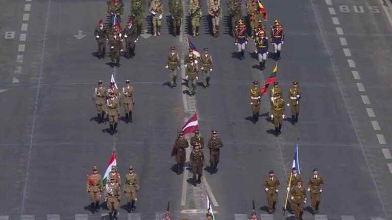 a parade marked by France’s support for Ukraine