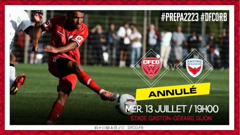 next friendly match against Racing Besançon canceled