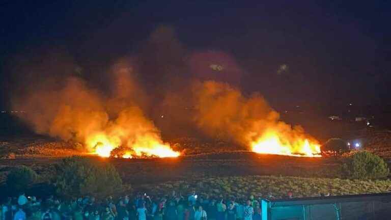 the Aiguillon-la-Presqu’île fireworks interrupted after a fire started