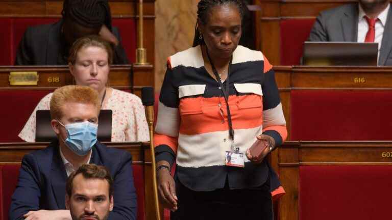 the deputy of La France insoumise Rachel Keke rants at the National Assembly