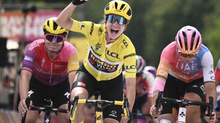 the yellow jersey Marianne Vos wins the sixth stage in Rosheim