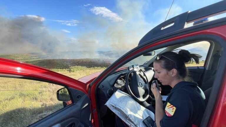 violent outbreak of fire near Perpignan, more than 100 hectares of scrubland burned