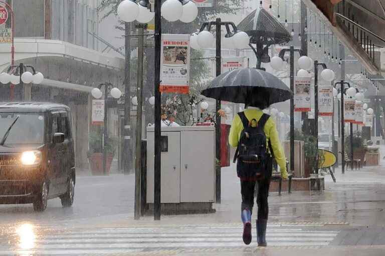 A powerful typhoon approaches the southern islands of Japan