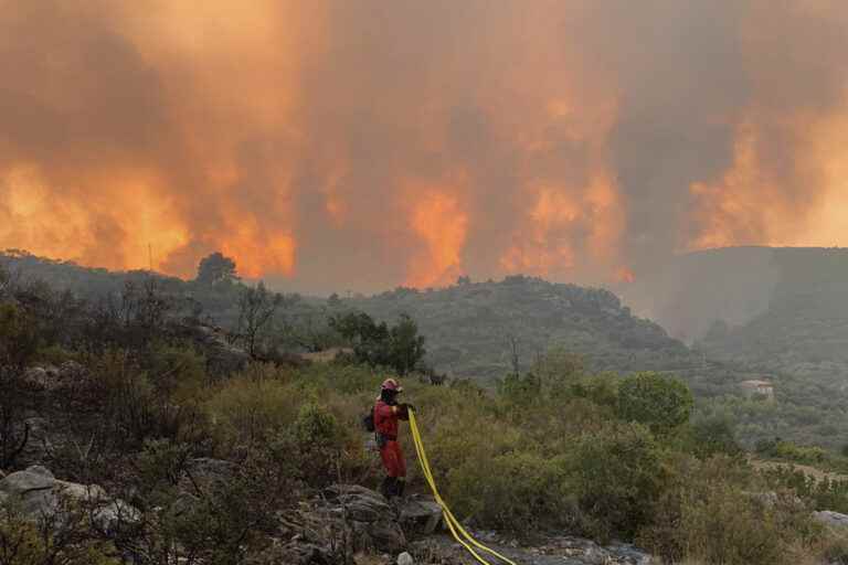 Firefighters continue their fight against a blaze in eastern Spain