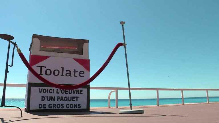 In Nice, a giant pack of cigarettes, the work of the visual artist Toolate, denounces the pollution of cigarette butts