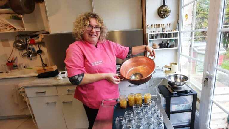 Isabelle Amistadi jam maker in Saint-Cricq-Chalosse in the Landes