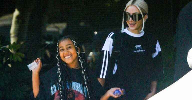 Kim Kardashian, her daughter North unleashed in the face of the paparazzi in a very noticed look