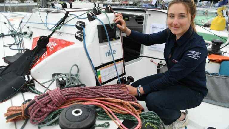 La Rochefortaise Violette Dorange at the start of the Solitaire du Figaro… before the Vendée Globe in 2024