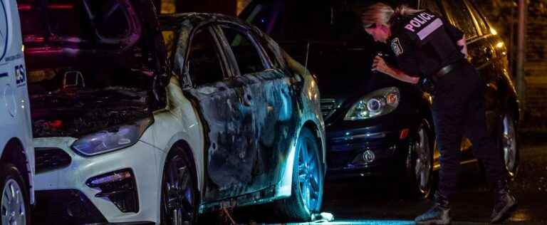 Montreal: a vehicle ravaged by arson