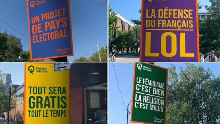 No, these signs are not from Québec solidaire!  Be careful what you share…