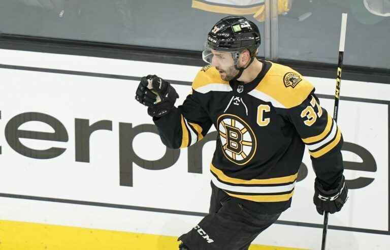 Patrice Bergeron is back with the Bruins