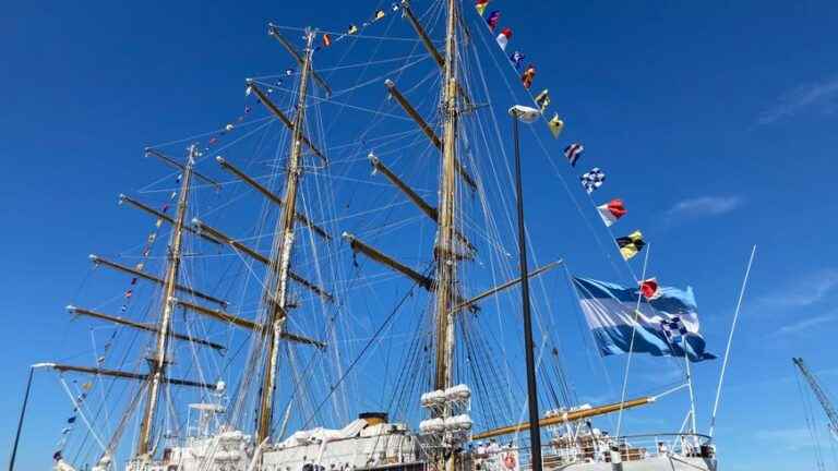 The Libertad, one of the largest sailing ships in the world, calls at Saint-Malo