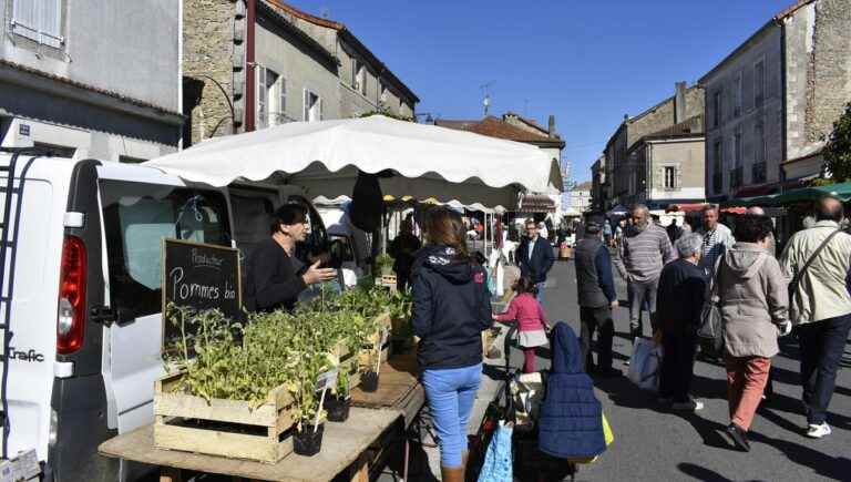 The Piégut-Pluviers market, in Périgord Vert