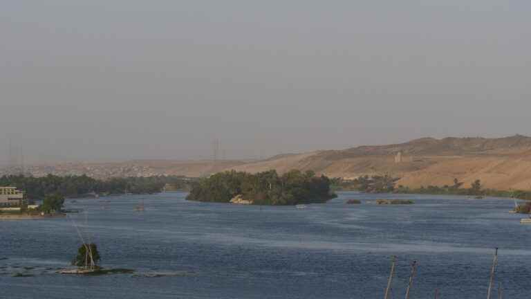 The botanical garden of Aswan, Egypt, on an island in the middle of the Nile