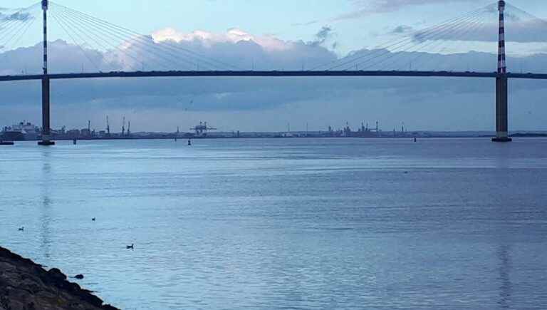 The suspension bridge of Saint Nazaire