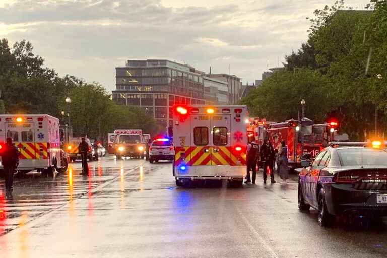 Three people are struck dead in front of the White House