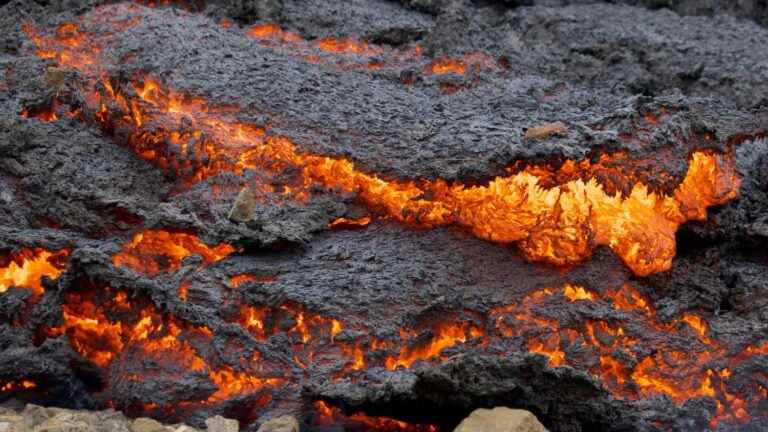 eruption in a volcanic fissure near Reykjavik