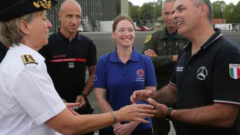 the prefect of Gironde thanks the firefighters of the European fleet