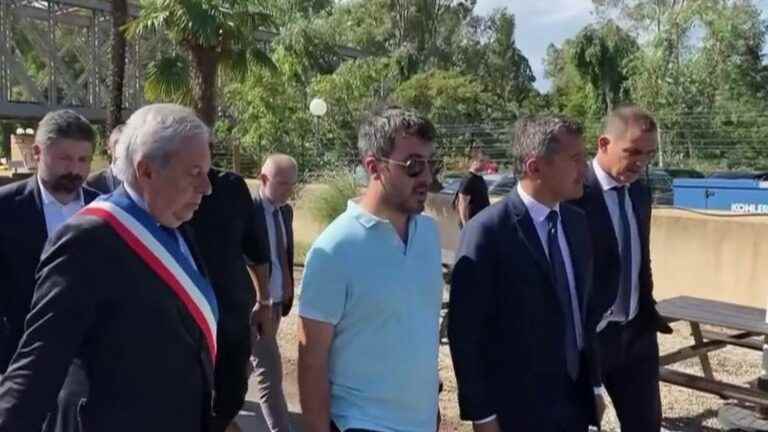 update on the announcements of Gérald Darmanin, traveling to Calvi