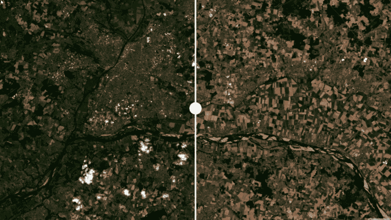 visualize the drop in the level of the Loire thanks to these satellite images