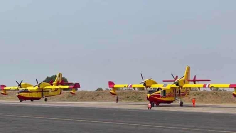 what aerial means are used to fight fires in France?