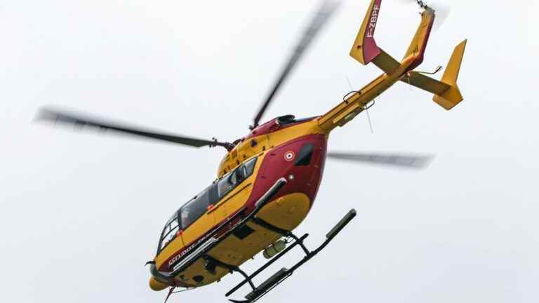 A German holidaymaker rescued by helicopter in the Gorges du Toulourenc