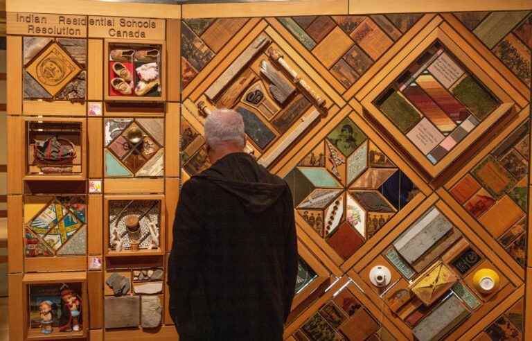 A quilt of objects to tell the story of residential schools