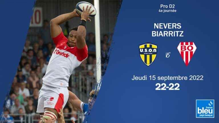 Biarritz snatches the draw at Nevers in stoppage time (22-22)