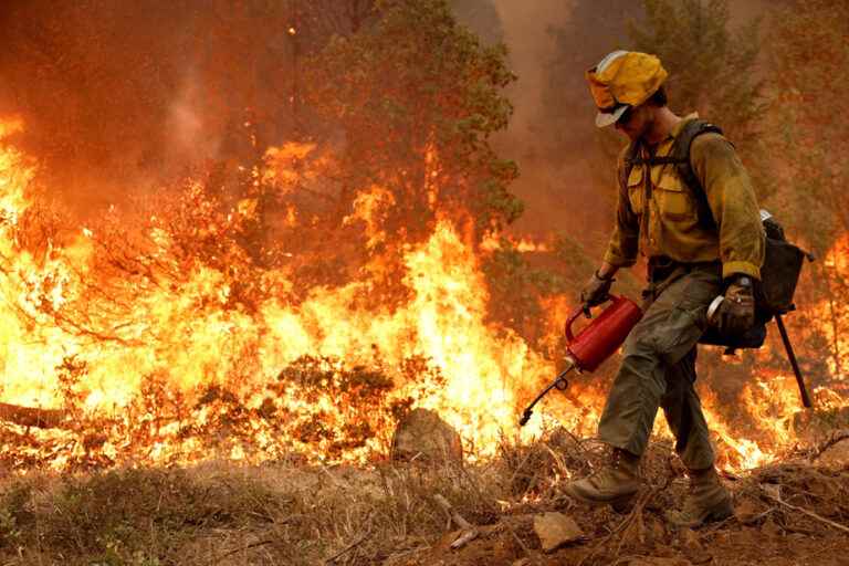 California |  Firefighters struggle to contain raging blaze