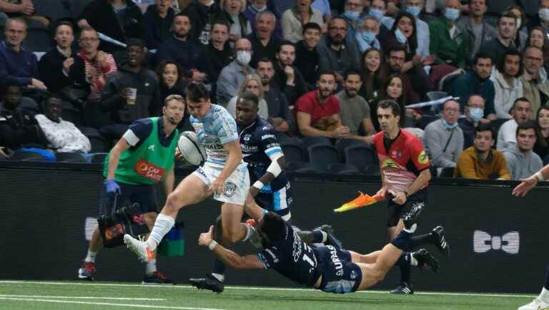 Former Bayonnais Max Spring (Racing 92) and Christophe Loustalot (Stade Montois)