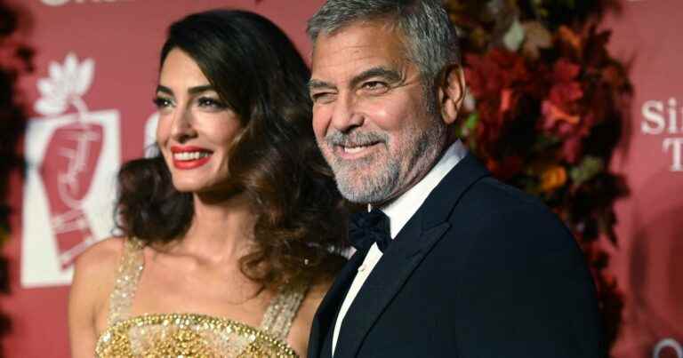 George Clooney: His wife Amal dazzling in a golden dress, the couple so glamorous!