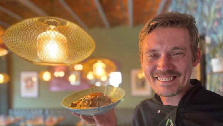 In the kitchen with Gerrit at the restaurant “La Colombe” in Gentioux