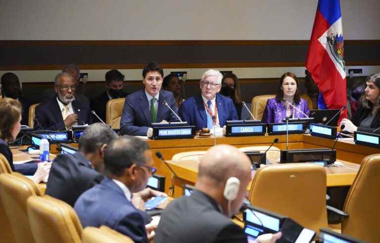 Justin Trudeau leads a meeting on Haiti security at the United Nations