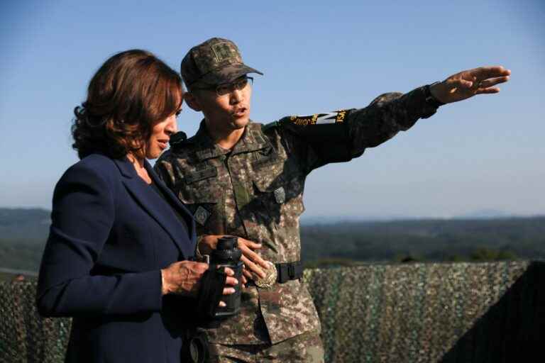 Kamala Harris in South Korea the day after Pyongyang missile fire